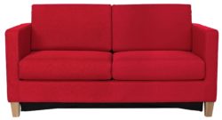 HOME Rosie 2 Seater Fabric Sofa Bed - Red.